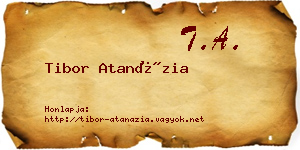 Tibor Atanázia névjegykártya